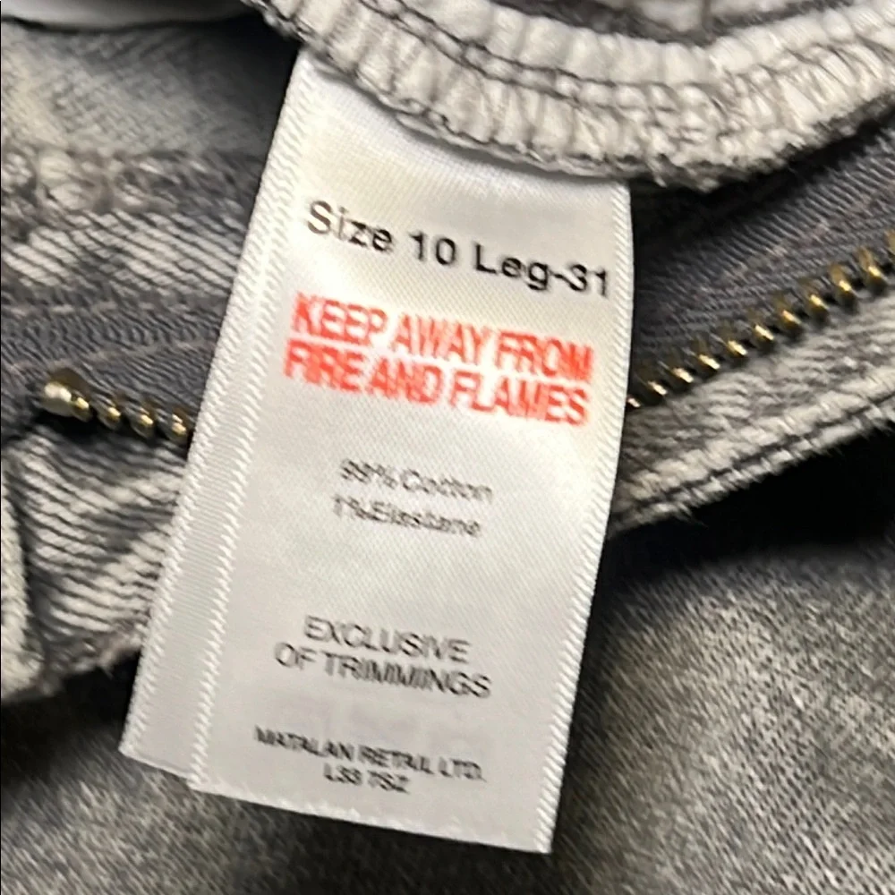 Papaya Denim Grey high rise Jeans.  Size 10. - Picture 11 of 11